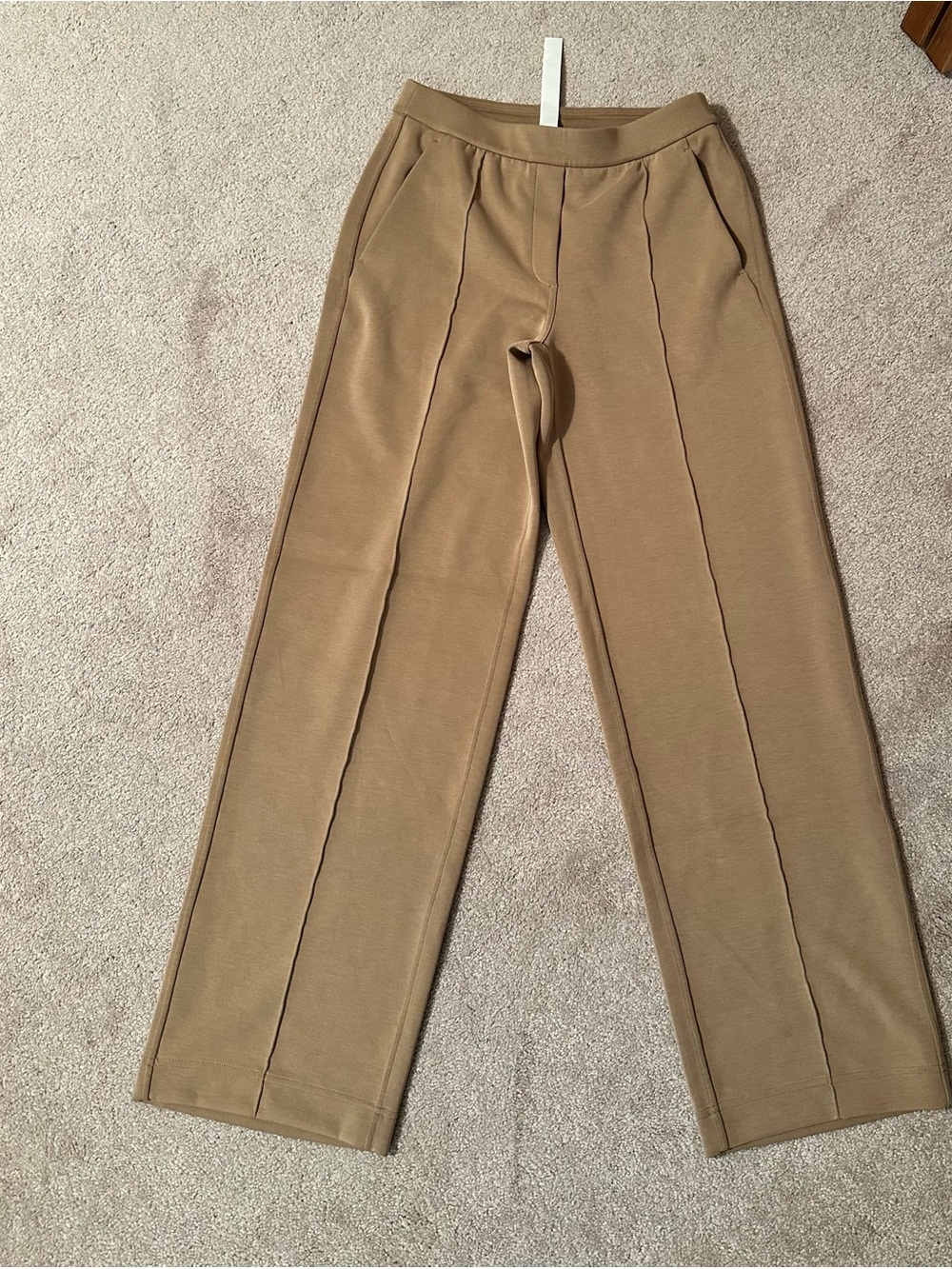 lululemon athletic tan softstreme pintuck pants